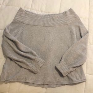 LOU & GREY off the shoulder gray sweater😍